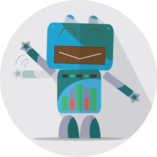 Android, fun robot, mascot, mechanical, metal, robot, robot expression icon